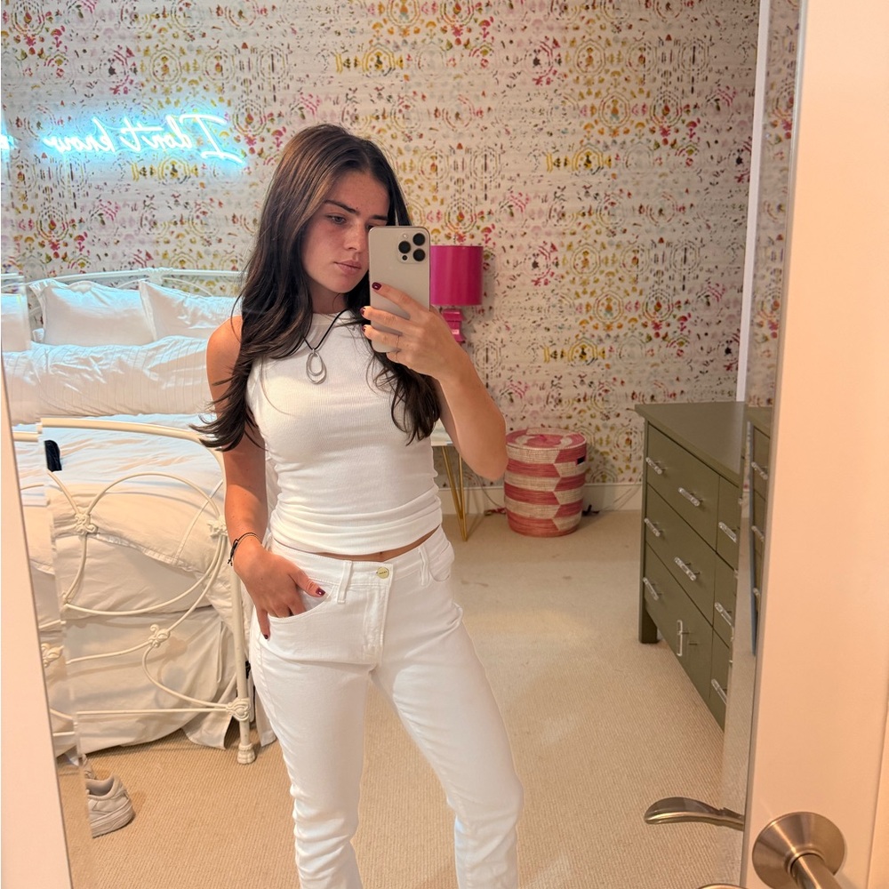 Frame Denim White Le High Skinny Jeans